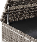 39.4x19.3x40.7 in Grey PE Rattan Cushion Box with Gas Lift, Weather-Resistant Outdoor Storage Bench for Patio Garden Deck
