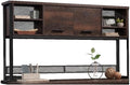 Sauder Briarbrook Engineered Wood and Metal Large Hutch in Barrel Oak
