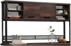 Sauder Briarbrook Engineered Wood and Metal Large Hutch in Barrel Oak