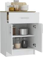 Oxford Pantry Cabinet, Kitchen Storage Solution for Utensils, Food & Dishes - Wall Storage, Adjustable Shelves, Compact Design