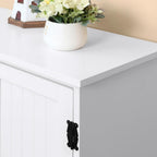 Farmhouse Kitchen Pantry, 48.5 Inch Floor Storage Cabinet, Cupboard Organizer, White