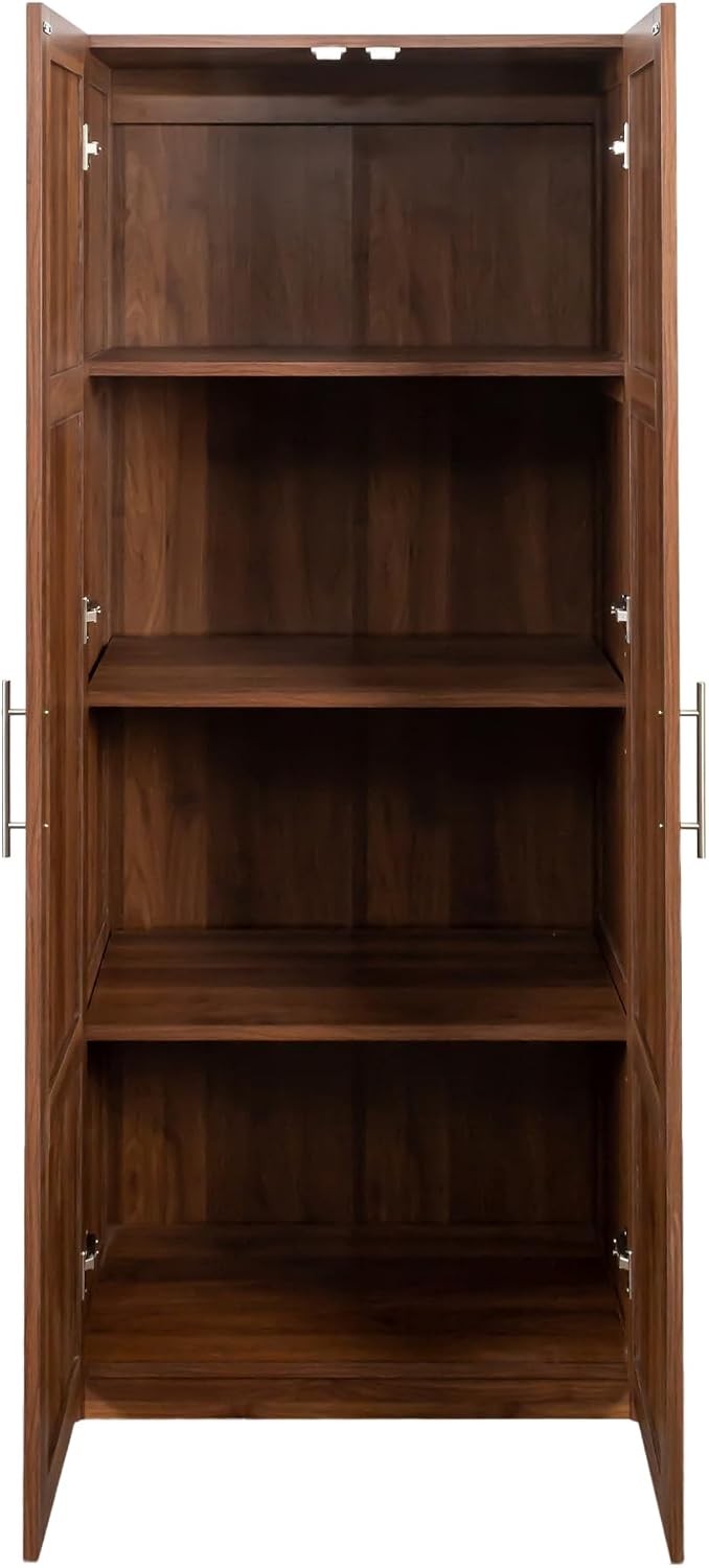 Pantry Cabinet, Kitchen Pantry Storage Cabinets with 2 Door and 3 Shelves, Pantry Storage Cabinet, Cupboard for Kitchen, Dining Room and Living Room.
