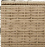 Garden Storage Box Mix Beige 123.9 Gal Resin Wicker Container Chest with Bag for Outdoor Patio Deck Cushions, Weather Resistant Lockable Trunk Bench for Backyard Yard Porch