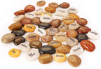 ROCKIMPACT 50PCS Engraved Rocks Different Words Inspirational Stones Bulk Faith Stones Zen Stones Gratitude Rocks Healing Prayer Stones Encouragement Rocks, 2"-3" Each