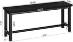 DKLGG Dining Benches, 39 Inch Kitchen Bench, Pair of 2 for Living Room, Bedroom, Industrial Entryway Bench Dining Room Benches with Metal Legs, Durable and Stable