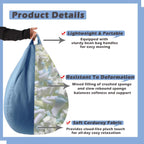 LPMOERA 3FT Memory Foam Filling Bean Bag Chair Blue