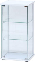 Fuji Boeki 97300 Collection Case, Figure Case, 3 Tiers, Width 16.7 x Depth 14.4 x Height 33.9 inches (42.5 x 36.5 x 86 cm), White, Tempered Glass, Full Glass, Assembly Required