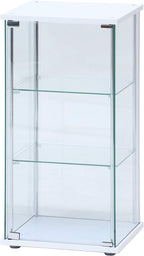 Fuji Boeki 97300 Collection Case, Figure Case, 3 Tiers, Width 16.7 x Depth 14.4 x Height 33.9 inches (42.5 x 36.5 x 86 cm), White, Tempered Glass, Full Glass, Assembly Required