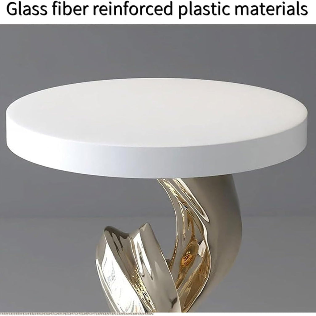 Modern Simple End Side Table,Abstract Art Side Table,Bedside Tables for Small Spaces,Resin Sculpture Side Tables,Elegant Nightstand,Sculpture Accent Bedside Tables for Living Room,Bedroom,Gol