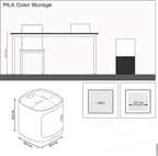 Lechuza PILA Colour Storage, Coral Red, 35 x 35 x 33 cm