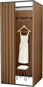 Dressing Room Square Changing Room Metal with Shading Curtain Movable Fitting Room Temporary Clothing Store Simple Detached Dressing Room Save Space