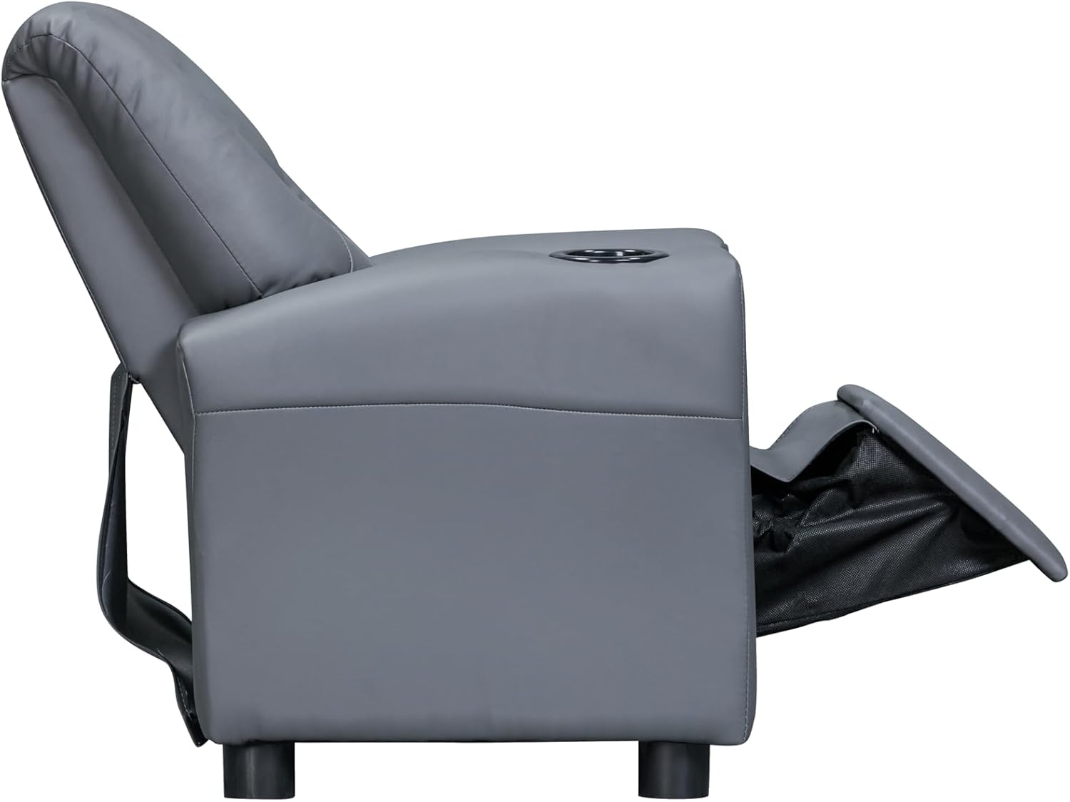 Olive & Opie Chase Kids/Toddler Push Back Recliner Chair, Lounge Sofa for Boys & Girls Ages 3 and Up, Soft Upholstery, Vegan Leather Mink