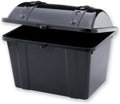SmileMakers Small Black Plastic Treasure Chest Lightweight