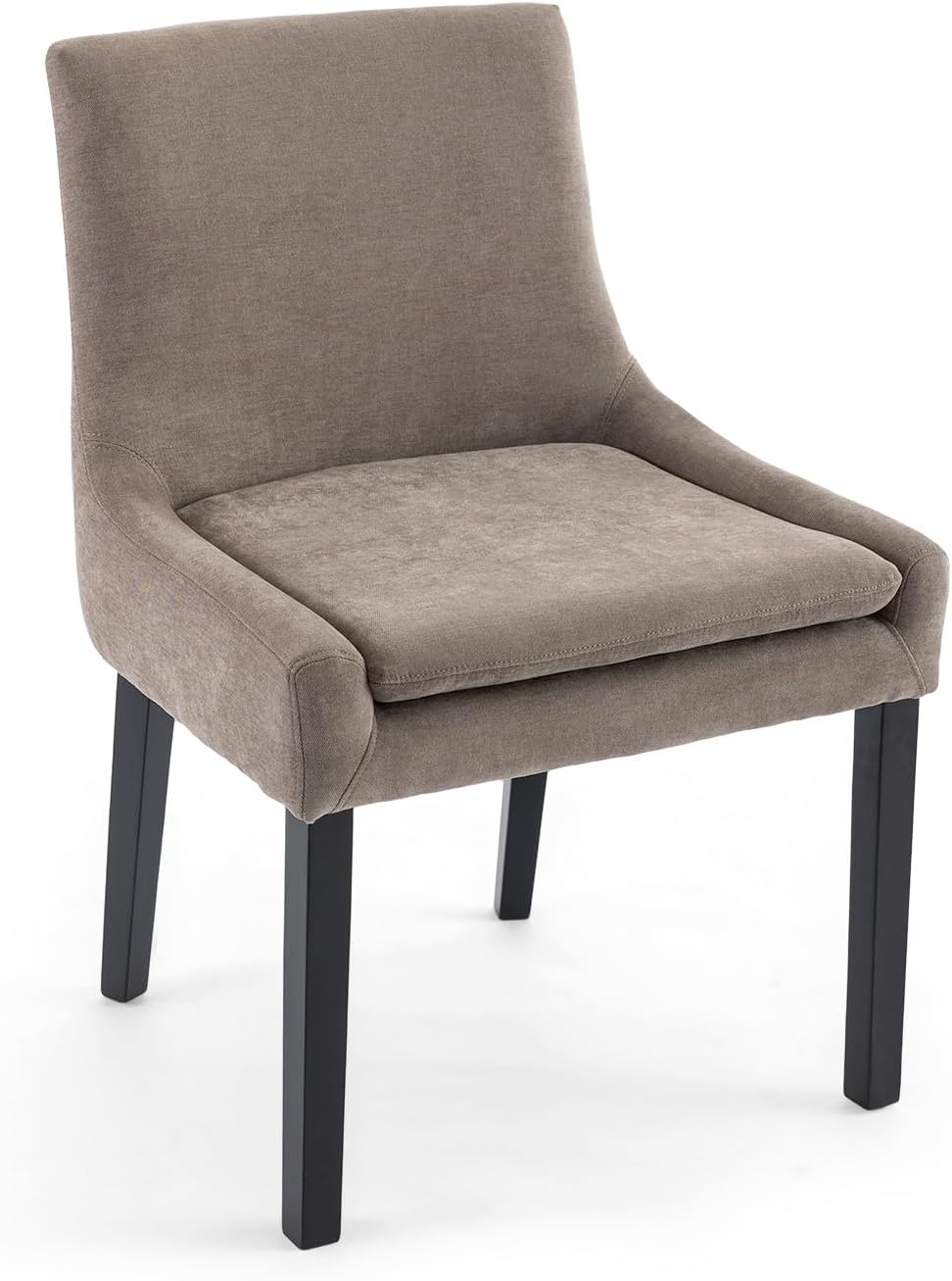 Dining Chairs Set of 4 – Extra Wide & Padded Fabric Dining Chairs with Solid Wood Legs, High-Density Foam Cushion, Mid-Back Modern Kitchen Chairs for Comfortable Everyday Use