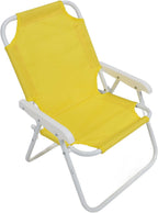 Precise Children Beach Chair Portable Camping Chairs with Sunshade Umbrella for Outdoor Activities Beach Camping Picnics Park, 14.96x13.58x20.87in, Oxford Cloth + Steel Pipe (Yellow)