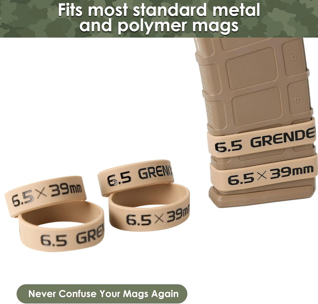Aolamegs 6.5 Grendel/6.5X39mm Magazine Marking Band 6 Pack