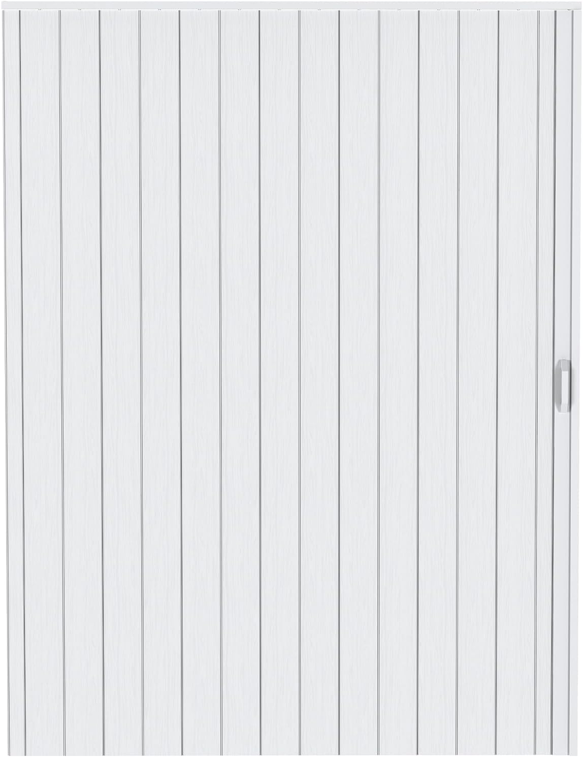 63×80“Concealed Sliding Barn-Style Accordion Door, White Hidden PVC Retractable Interior Partition Door, Enhanced Accordion Doors with Hardware for the Living Room, Study, and Bathroom
