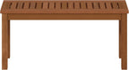 Furinno TIOMAN Outdoor Bench, Backless Garden Bench, for Patio, Deck, Garden, 12 x 39 x 19, Light Wood
