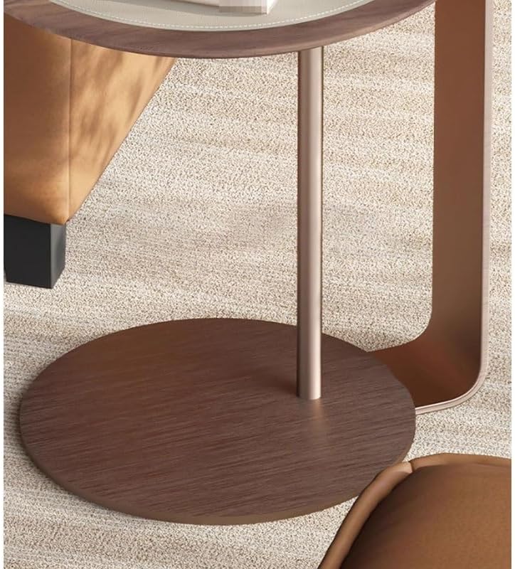 Living Room Sofa Side Table Tea Light Luxury Home Bedroom Saddle Leather Storage Small
