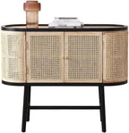 Entryway Cabinet Wooden Simple Dining Sideboard Home Kitchen Rattan Storage Cabinet Living Room Porch Tea Cabinet Sideboard Storage Cabinet