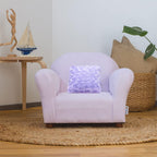 Plush Kids Chair with Soft Pillow – Durable Microsuede Upholstery, Padded Cushion, Wooden Frame, Easy to Clean, Ergonomic Design for Ages 2-5, Stylish & Cozy Chair for Playrooms & Bedrooms.