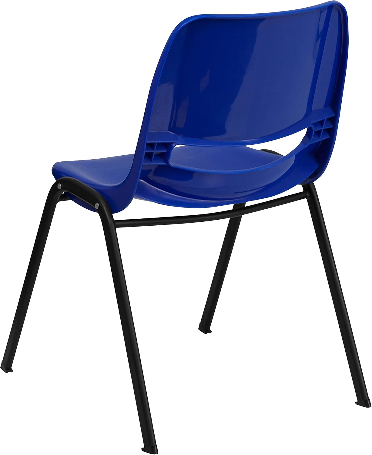 Flash Furniture 5 Pack HERCULES Series 440 lb. Capacity Kid's Navy Ergonomic Shell Stack Chair with Black Frame and 12" Seat Height