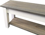 Ezekiel and Stearns Cottage Bench with Shelf (42)