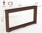 Rovibek Modern 70 Inch Entryway Table Narrow - Behind Sofa Table Narrow, 8 Inch Deep Console Table Behind Couch with Open Storage, Walnut Entryway Table for Hallway, Foyer, Living Room