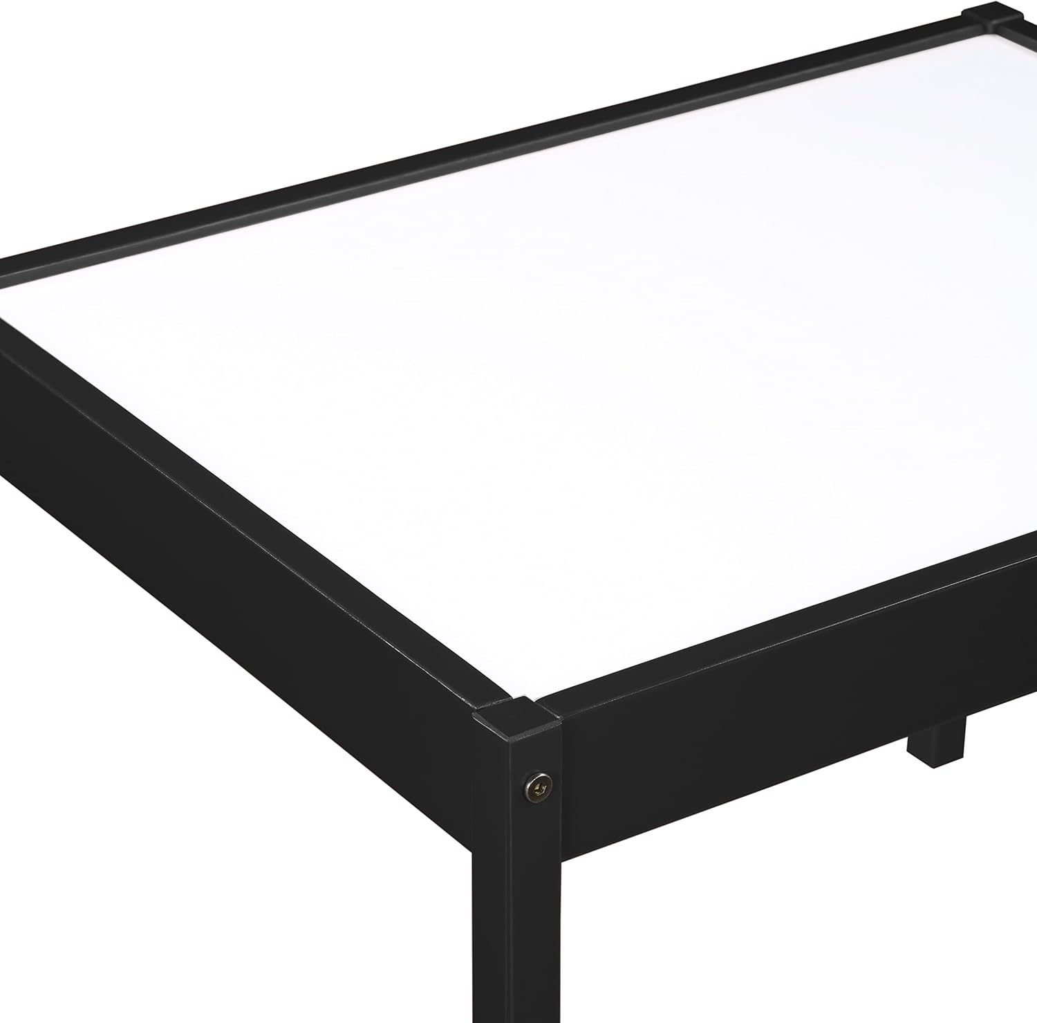 3 Pcs Dry Erase Table Two Chair Set, Black
