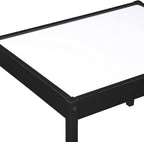 3 Pcs Dry Erase Table Two Chair Set, Black