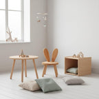 Toddler Wooden Chair Kids,Bunny Chair for Ages 1.5-5,Small Stool, Comfortable Children's stools, Suitable for Nurseries, playrooms and Low Tables (1 PCS)