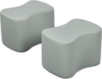 ECR4Kids SoftZone Toddler Modular Stool Seating Set, Classroom Furniture, Grey, 2-Pack