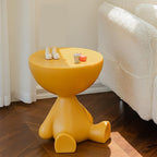 Cute Shaped Round Multi Functional Ottoman Aent Table - Side Table/Small Night Stand for Living Room/Bedroom/Kitchen/Bathroom Home Furniture