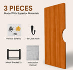 Wall Mounted Nightstand with Storage Shelf, Floating Bedside Table with Hooks, Space-Saving Modern Nightstand for Bedroom, Dorm Room, or Small Spaces
