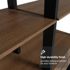 Madesa Kitchen Pantry Storage Rack with 4 Drawers, Open Shelves and Hanging Space 78" L Multiuse Modular Cabinet for Kitchen Organization - Black/Brown