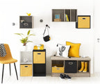 5 five simply smart Bench 3 Compartments Oak Effect Grey Mix N' Modul