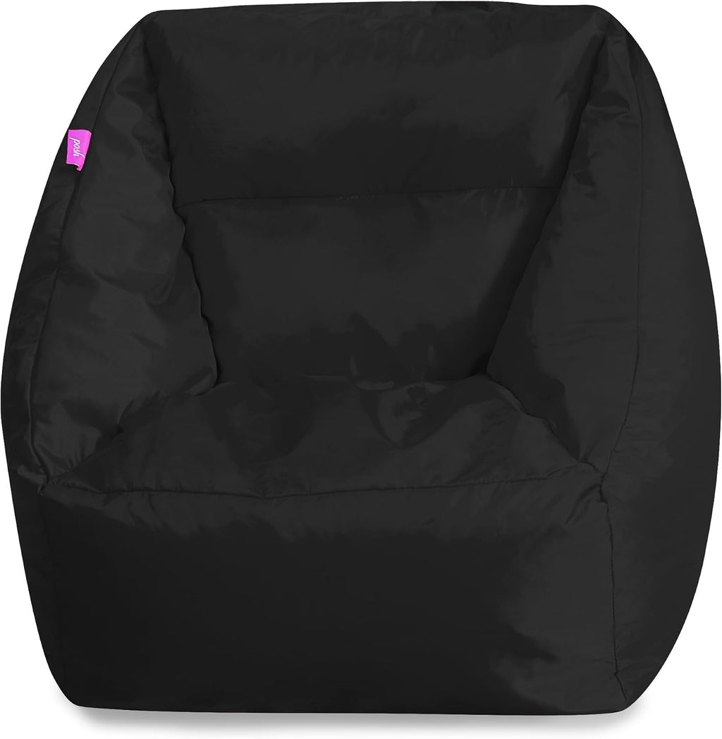 Posh Creations Coronado Bean Bag Boys and Girls Large Chair for Kids, for Gaming and Playrooms, Soft Nylon-Pink
