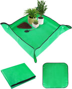 Repotting Mat for Indoor Plant Transplanting and Mess Control Thickened Waterproof Potting Tray Foldable Potting Mat Portable Gardening Mat Garden Gifts(26"x 26") Green