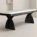 Modern Retro Wooden Long Bench at The Foot of The Bed in The Bedroom Dressing Room or Home for Changing Shoes Entryway(XS)