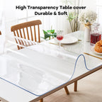 Transparent 14x24 in Small Office Desk Blotter Mat Clear Plastic Table Protector Cover Pad PVC Topper Surface Proection Mat Pad Anti Scratch Table Mat Glass End Table Protector Waterproof Easy Clean