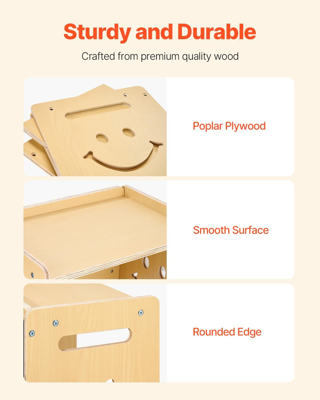 VEVOR Montessori Weaning Table and Chair Set, 3 in 1 Wooden Toddler Table and Chairs with Chalkboard, Adjustable Height Montessori Table for Ages 1-5, Ideal for Drawing, Reading, Eating - Natural