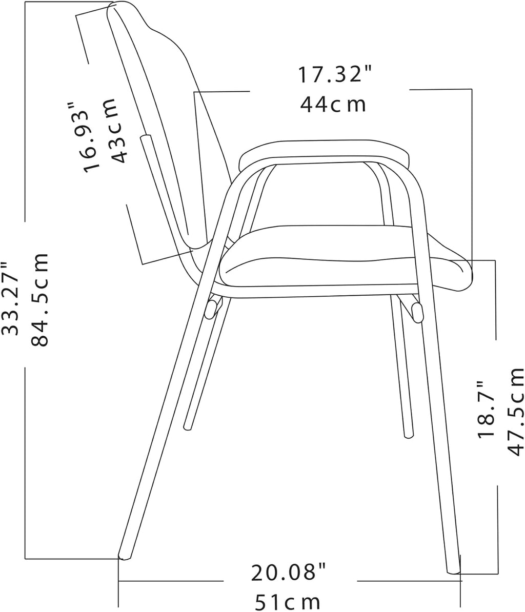 Realspace® Stacking Guest Office Chair, Black