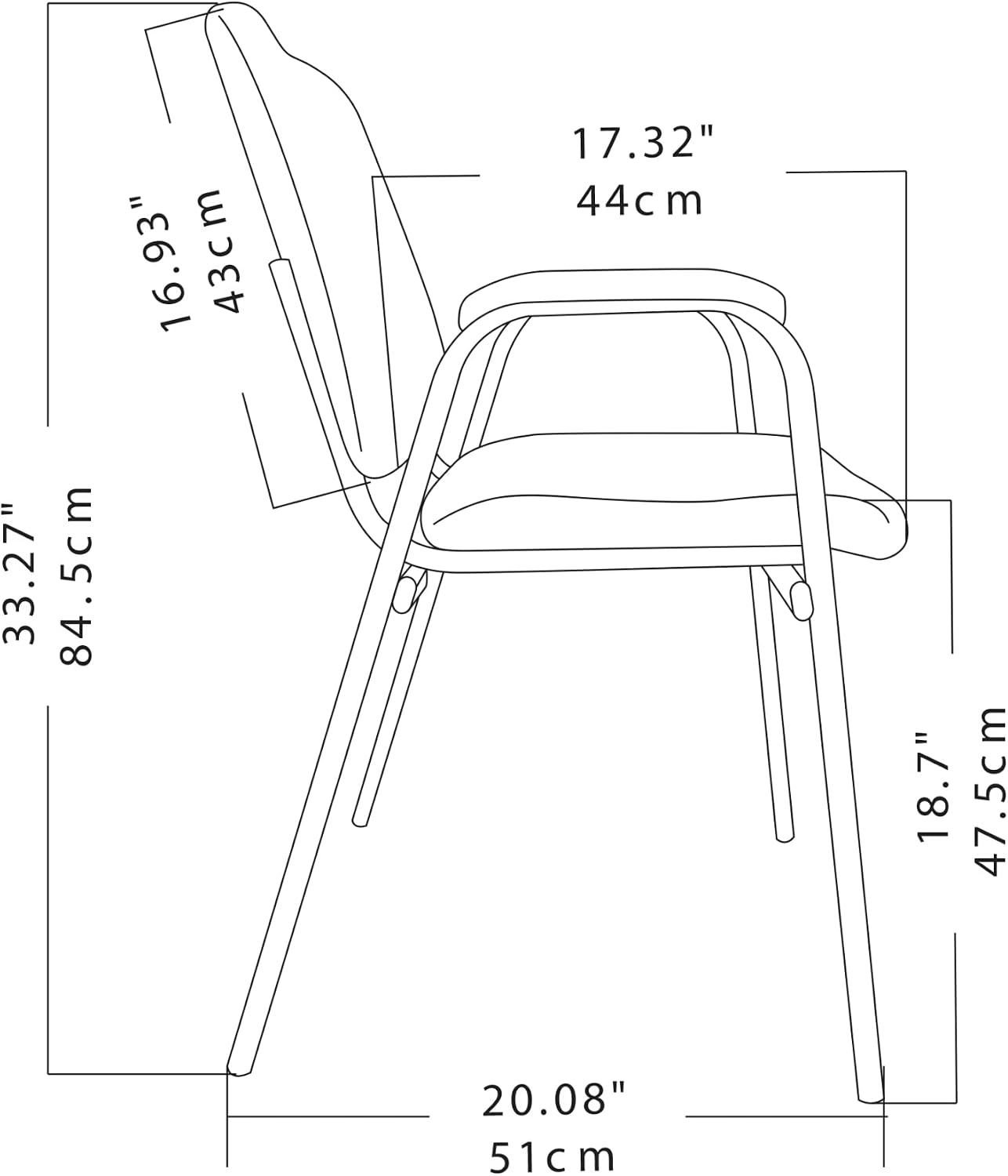 Realspace® Stacking Guest Office Chair, Black