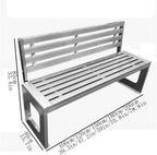 Garden Outdoor Backrest Bench, Stainless Steel Garden Chair, for Balcony Terrace Leisure Benchs Seat(XS)