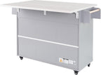 Ball & Cast Kitchen Island with Trash Can Storage Cabinet,Kitchen Cart W/Drop Leaf,Spice Rack,Towel Rack and Drawers,Rolling Kitchen Islands on Wheels W/Adjustable Shelf for Dining Room,Grey