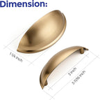 Ravinte 10 Pack 3" Drawer Pulls Champagne Bronze Cabinet Cup Pulls Kitchen Hardware Cabinet Handles Drawer Handles Knobs 3 inch Hole Center