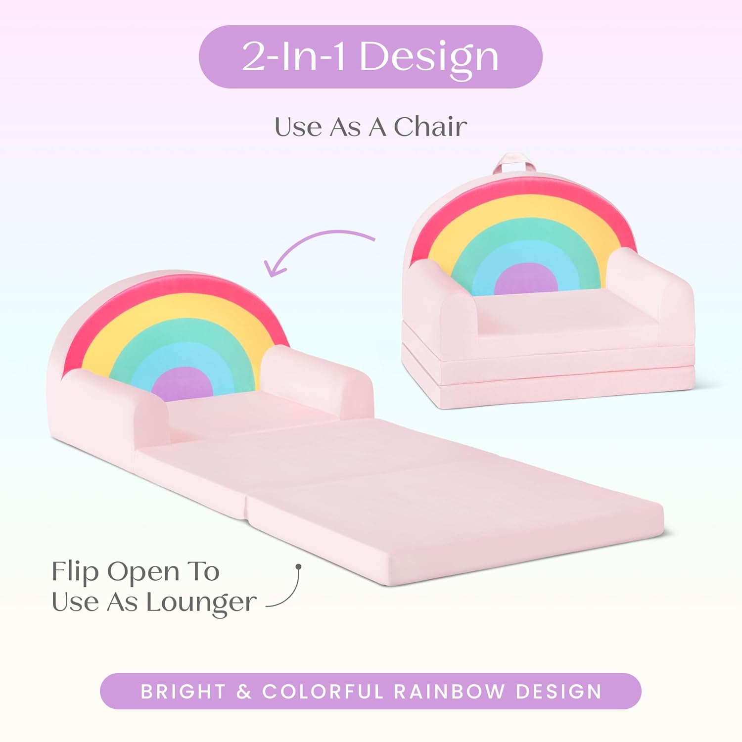Delta Children Rainbow Flipout Figural Chair