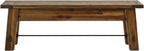 Durango Rustic Farmhouse Style 60-Inch Wood Bench - Industrial Modern Accent Furniture with Solid Wood Seat for Entryway, Dining Room, Hallway, Foyer, or Kitchen by Alaterre Furniture