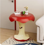 Cute Apple-Shaped Accent Table, Resin Fruit-Shape Side Tables, Creative Small End Table Living Room, Sofa, or Reading Corner