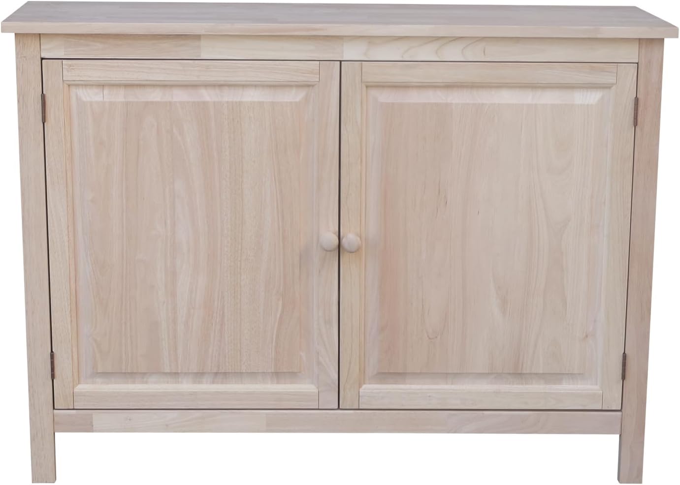 Solid Wood Hall Cupboard - 34" H, Unfinished